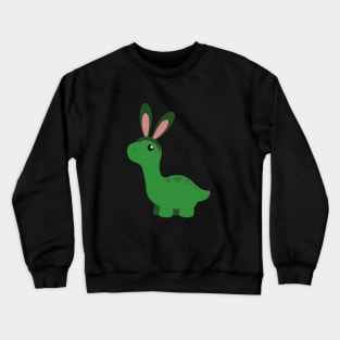 Baby Dinosaur with easter bunny ears Crewneck Sweatshirt